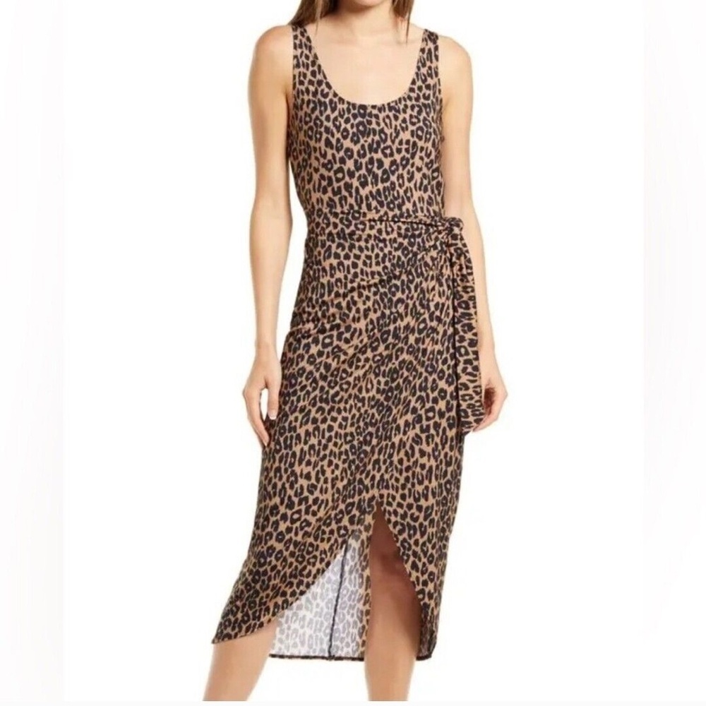 Reformation Kaila Leopard Print Dress - Brown and Black